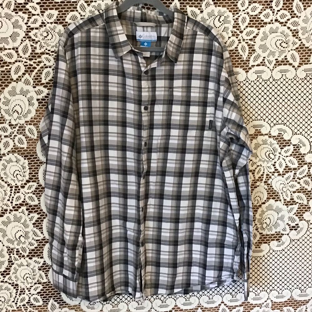 Columbia Plaid Shirt Button Up 2XTall